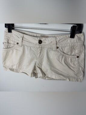 Mudd Cream Casual Cotton Jean Shorts